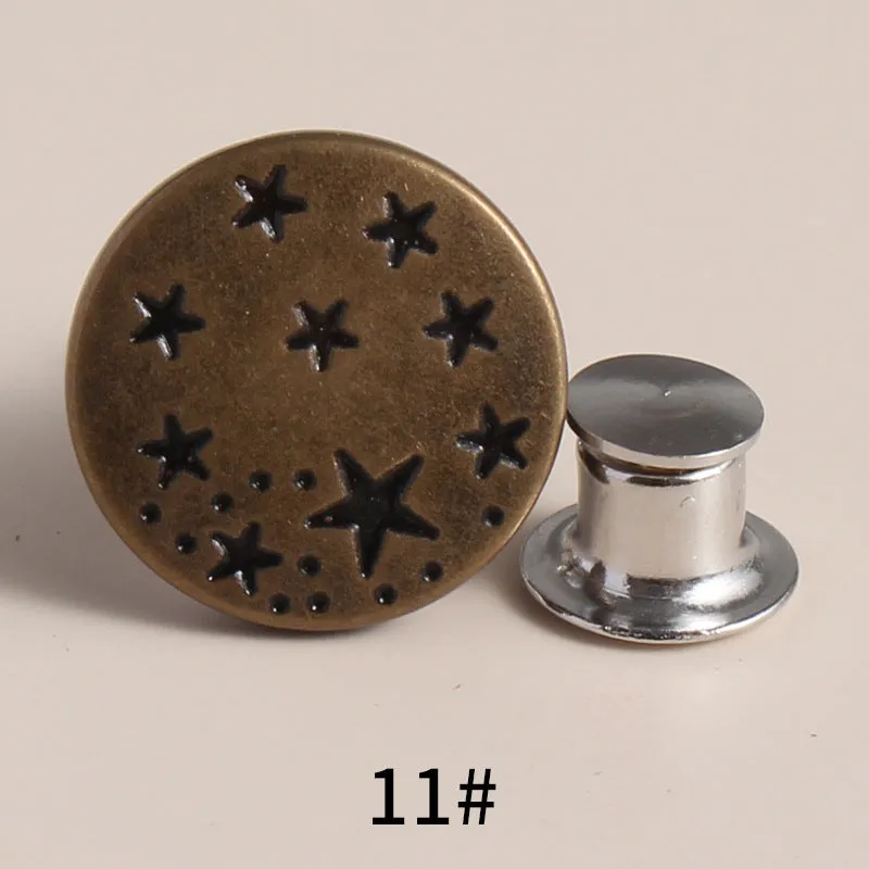 20 Sets Adjustable Jean Button Pins Metal Clips Snap Tack No Sew Instant Button Pins For Adult And Kids