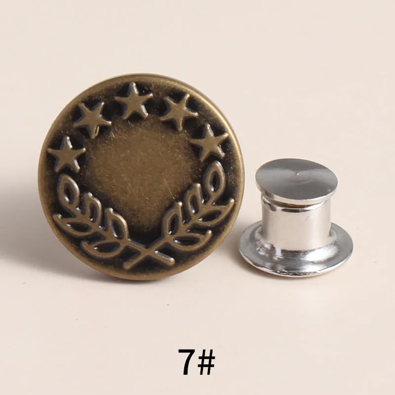 20 Sets Adjustable Jean Button Pins Metal Clips Snap Tack No Sew Instant Button Pins For Adult And Kids
