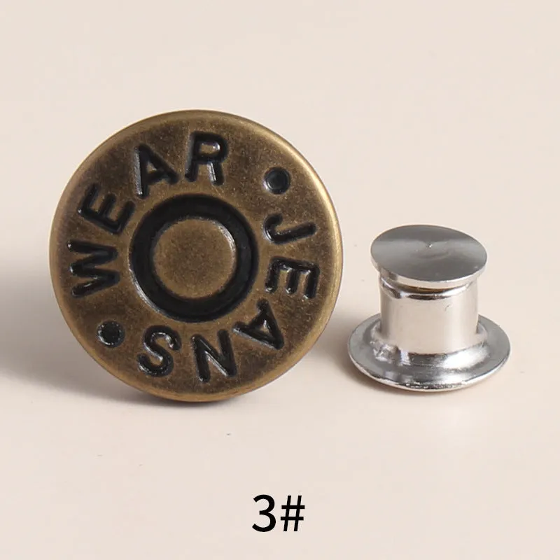 20 Sets Adjustable Jean Button Pins Metal Clips Snap Tack No Sew Instant Button Pins For Adult And Kids