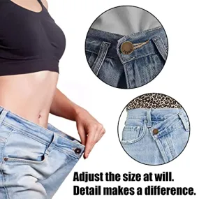 20 Sets Adjustable Jean Button Pins Metal Clips Snap Tack No Sew Instant Button Pins For Adult And Kids
