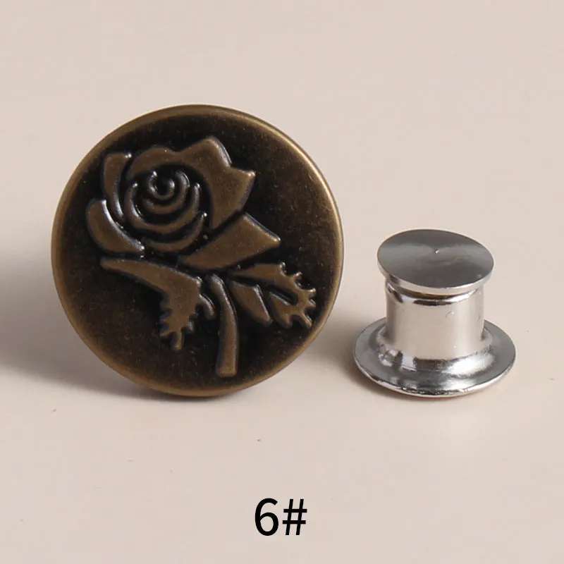 20 Sets Adjustable Jean Button Pins Metal Clips Snap Tack No Sew Instant Button Pins For Adult And Kids