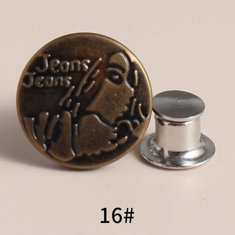 20 Sets Adjustable Jean Button Pins Metal Clips Snap Tack No Sew Instant Button Pins For Adult And Kids