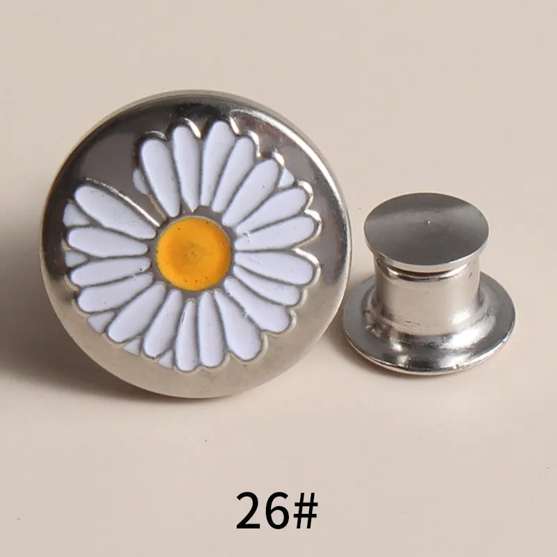 20 Sets Adjustable Jean Button Pins Metal Clips Snap Tack No Sew Instant Button Pins For Adult And Kids