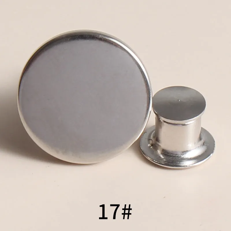 20 Sets Adjustable Jean Button Pins Metal Clips Snap Tack No Sew Instant Button Pins For Adult And Kids