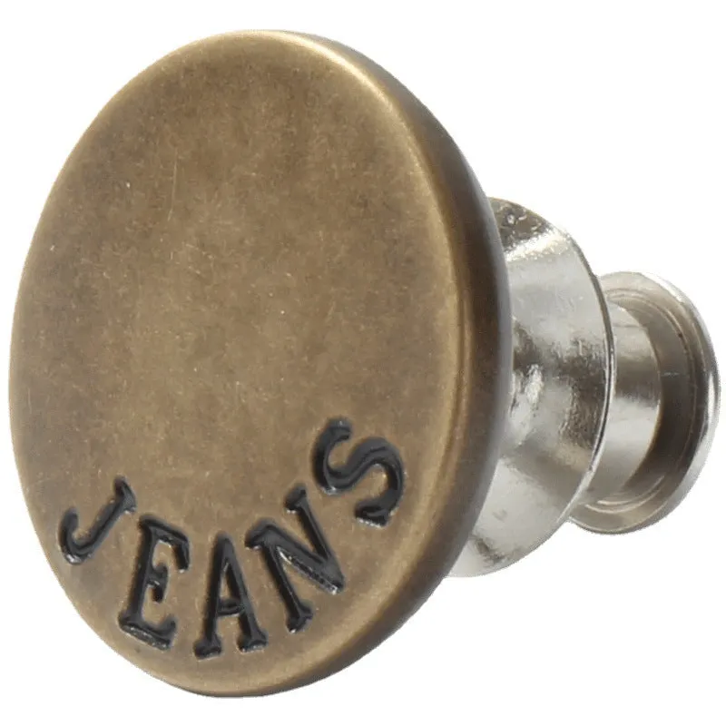 20 Sets Adjustable Jean Button Pins Metal Clips Snap Tack No Sew Instant Button Pins For Adult And Kids