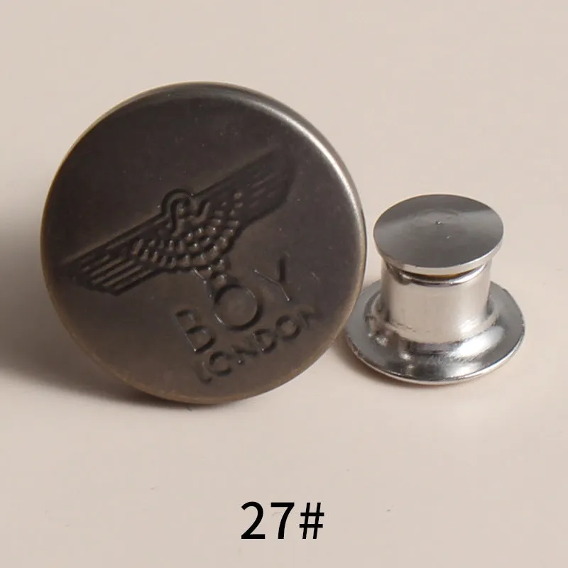 20 Sets Adjustable Jean Button Pins Metal Clips Snap Tack No Sew Instant Button Pins For Adult And Kids