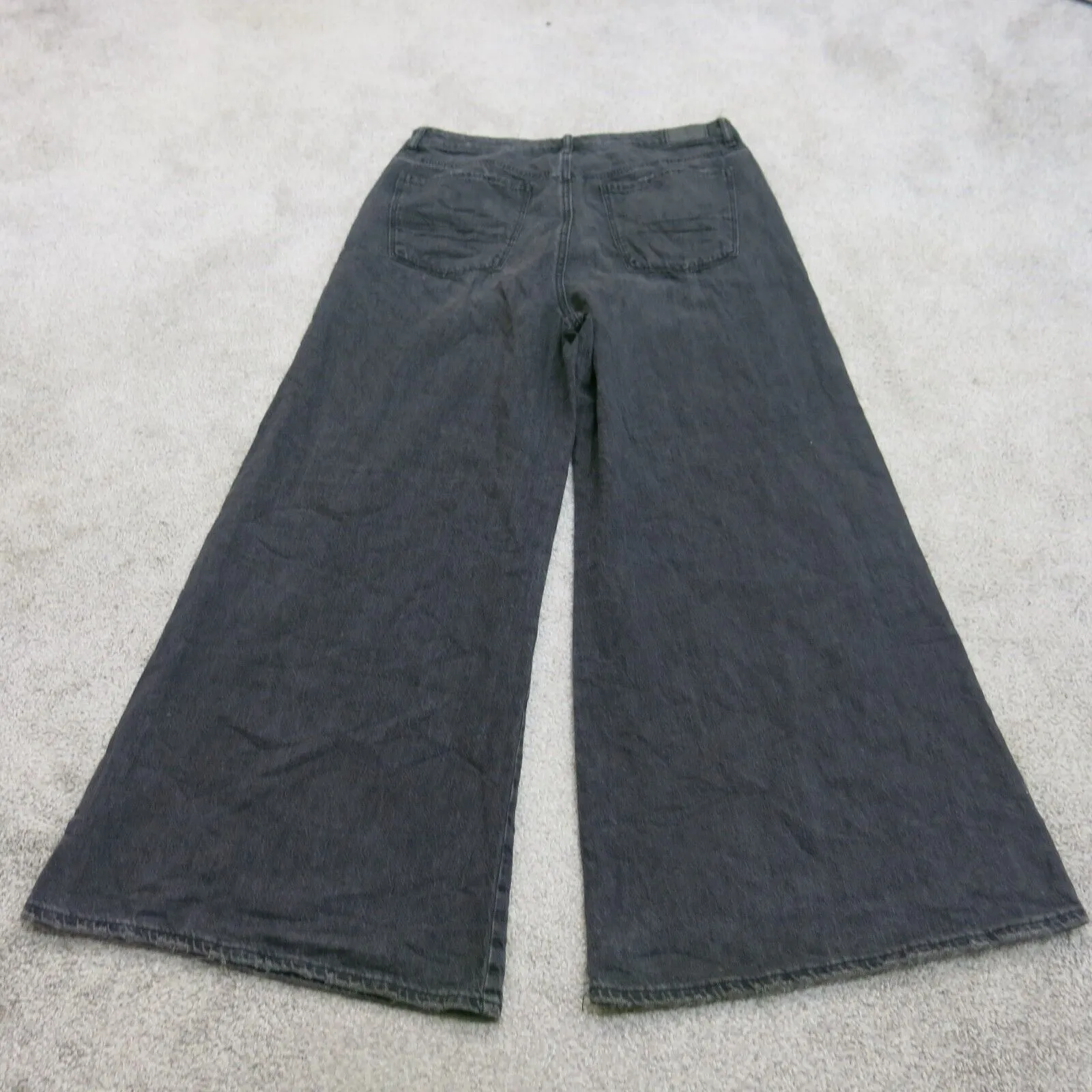 American Eagle Jeans Womens W32 Black Denim Pants Flared Leg Casual Outdoor