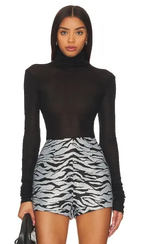 American Vintage Massachusetts Turtleneck Top in Black