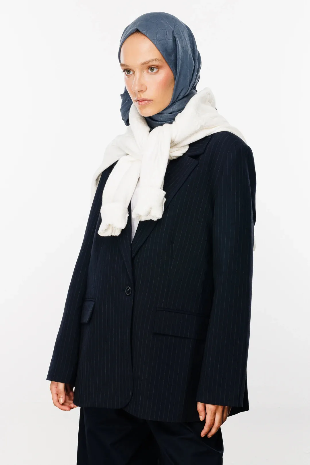 Anthracite Bamboo Jacquard Hijab