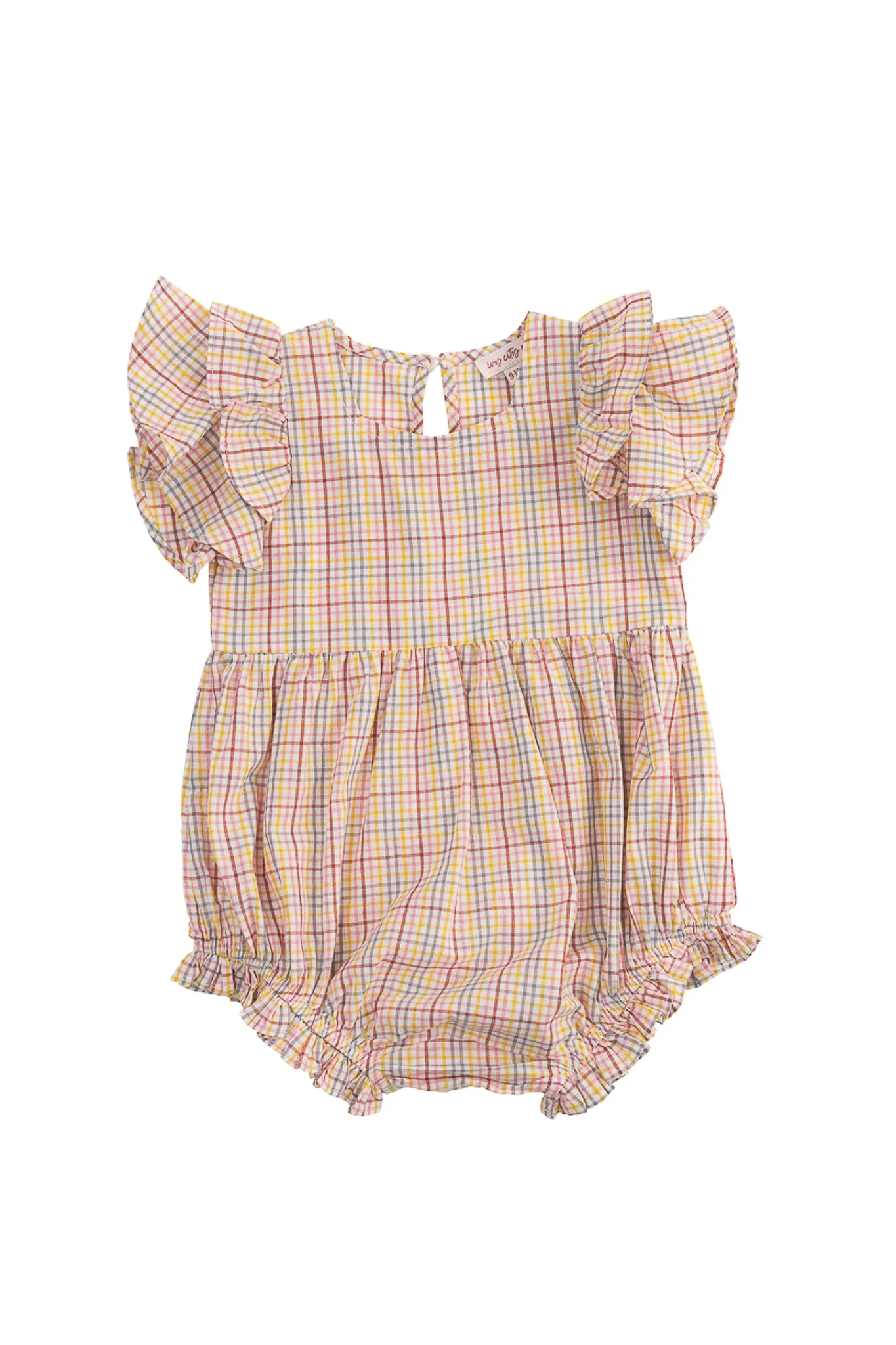 Baby Hattie Romper in Multicolor Gingham