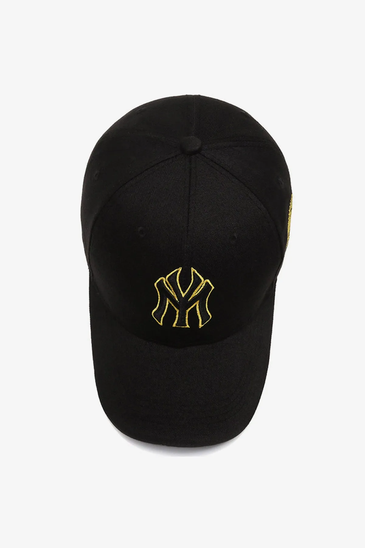 Black Contrast Embroidered Cap - W23 - MCP060R