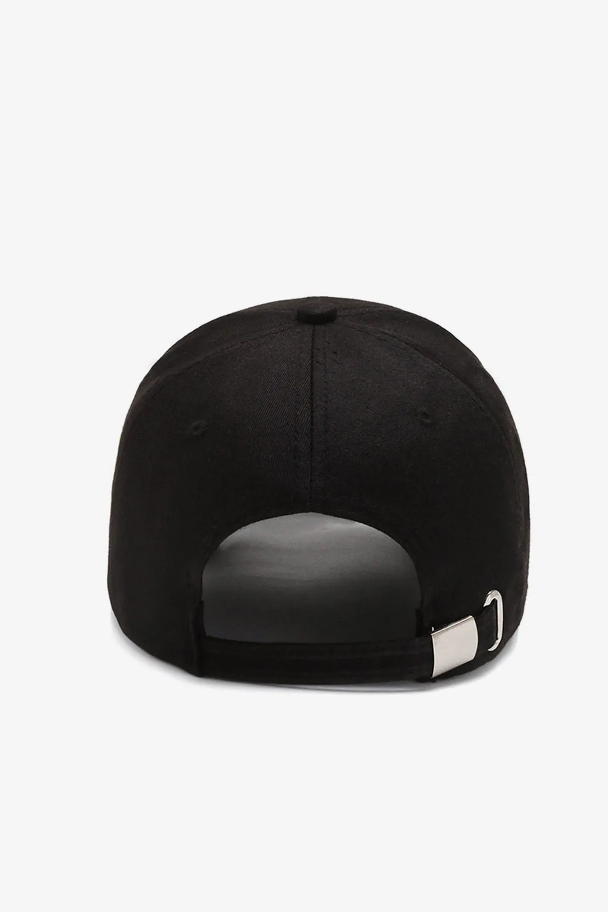 Black Contrast Embroidered Cap - W23 - MCP060R