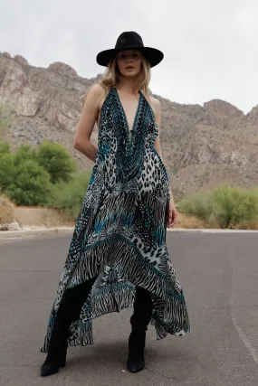 Blue Vacation Maxi Dress