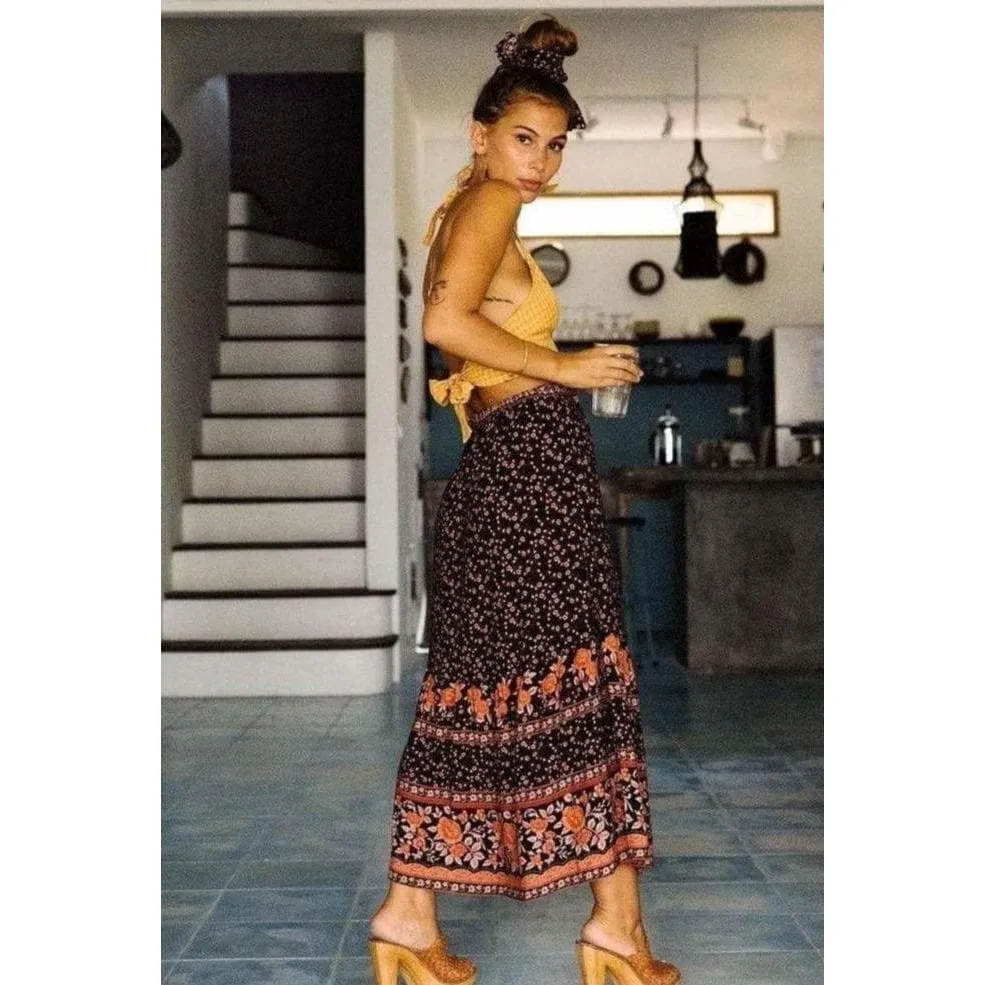 Bohemian Slit Beach Skirt