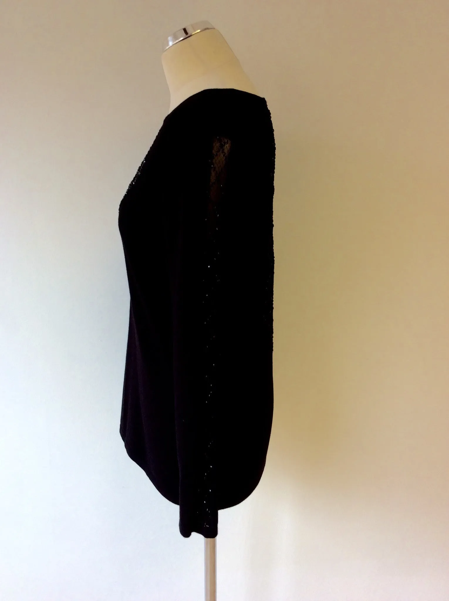 BRAND NEW LEO GUY BLACK BEADED TRIM JUMPER SIZE XL