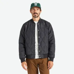 BRIXTON Dillinger Quilted Bomber Jacket - Black