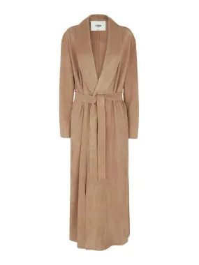 BROWN SUEDE OVERCOAT
