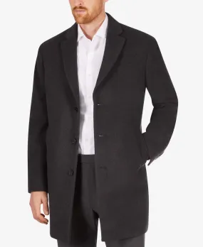 Calvin Klein Mens Slim fit Overcoat Coat 40 S Grey Solid