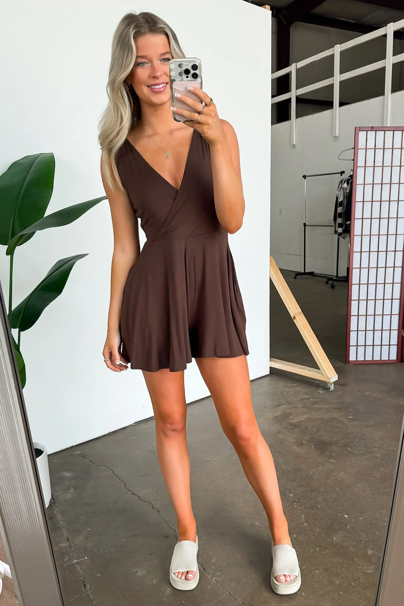 Charismatic Entrance Surplice Flowy Romper - FINAL SALE