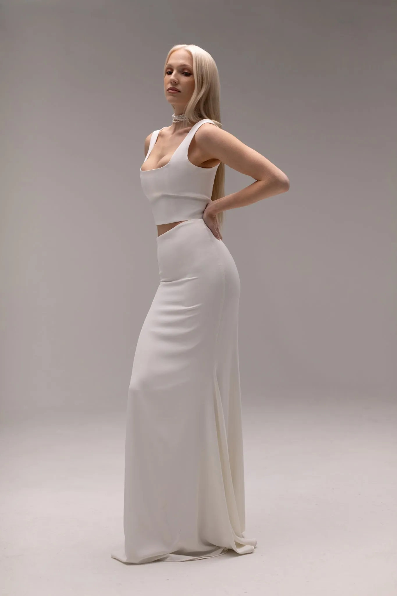Céleste Crepe Maxi Skirt