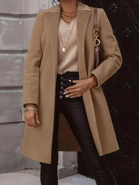 Collared Sleeve Midi Overcoat