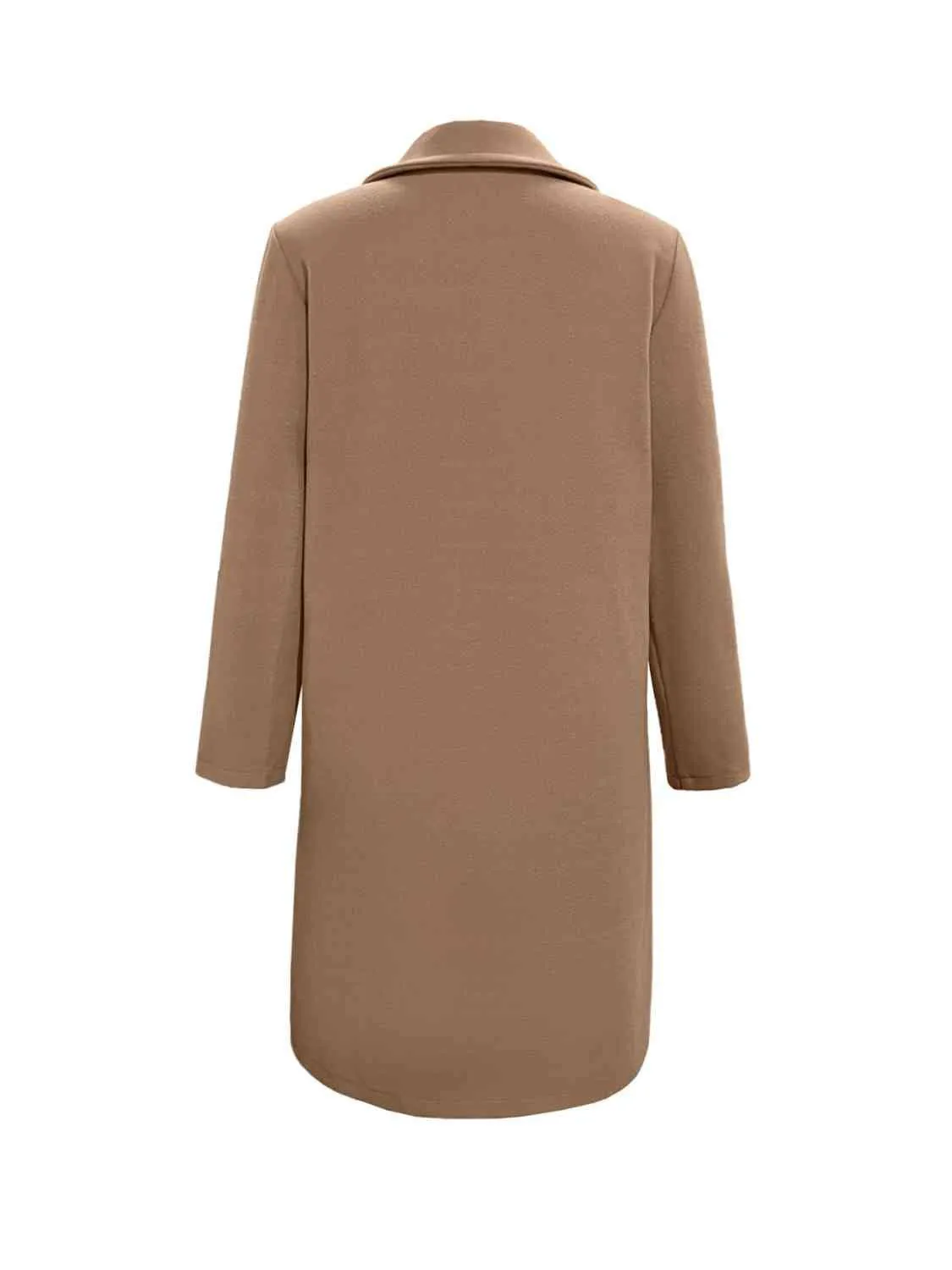 Collared Sleeve Midi Overcoat