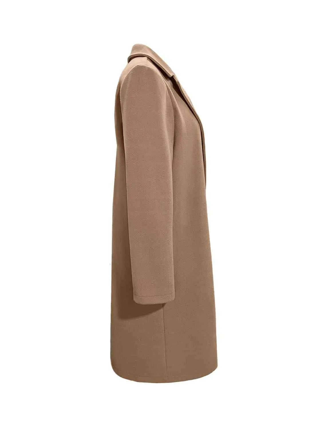 Collared Sleeve Midi Overcoat