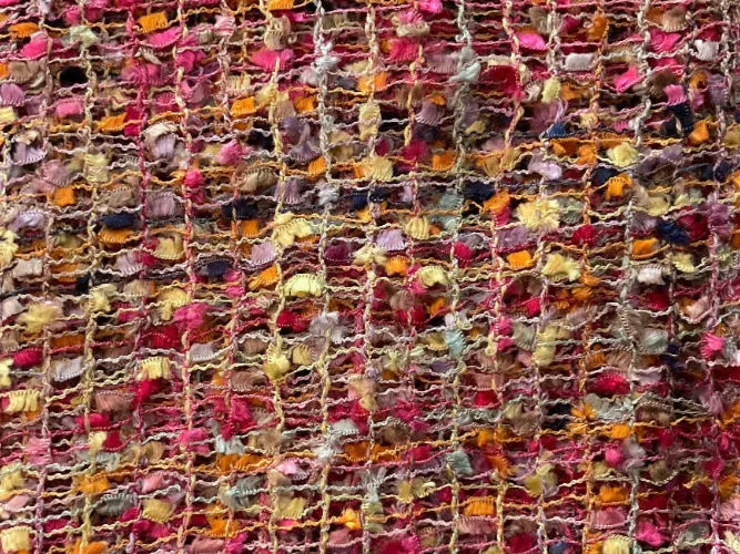 Confetti Scarf Viscose Open Weave Pink Orange & Multi Colours For All Seasons