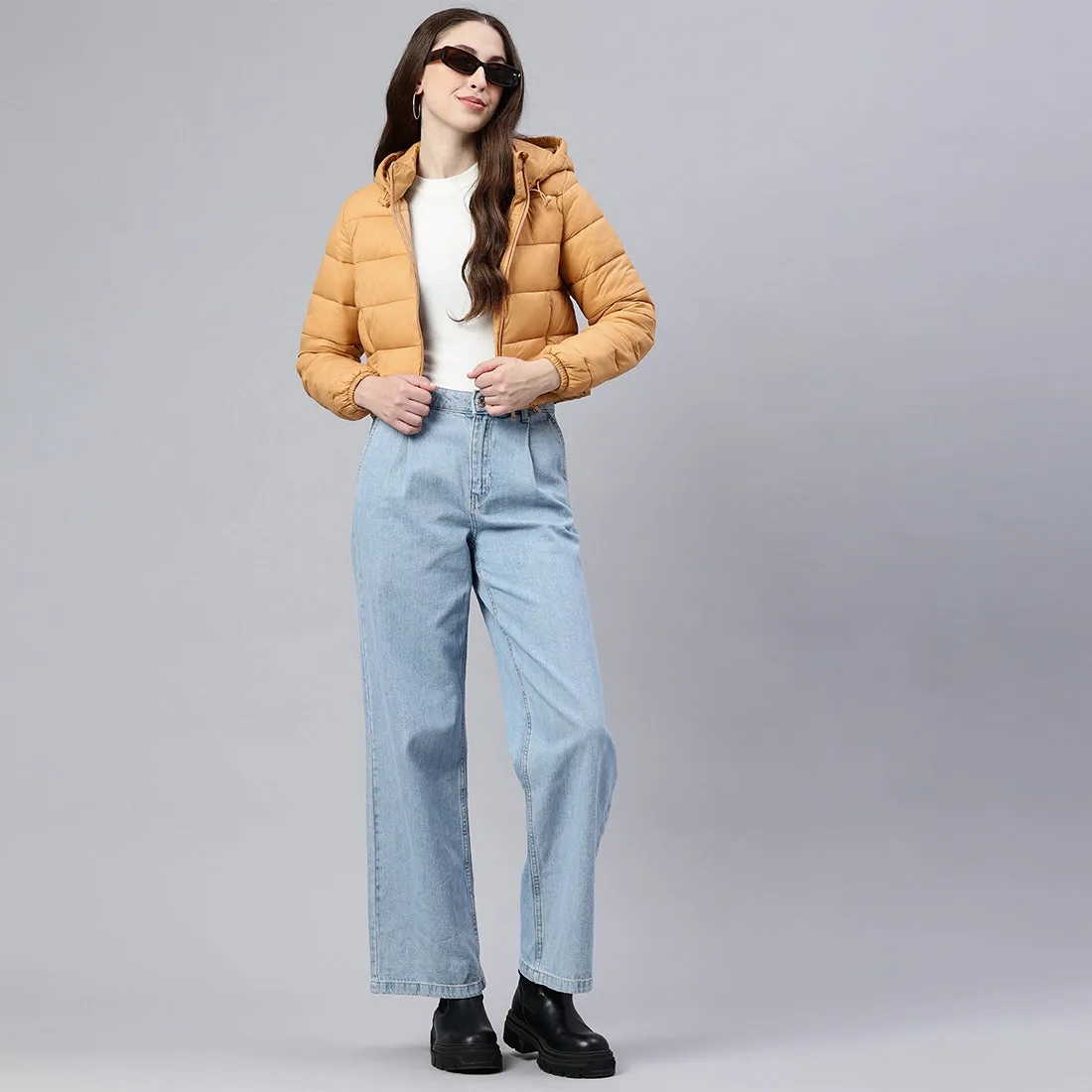 Cropped Hooded Jacket