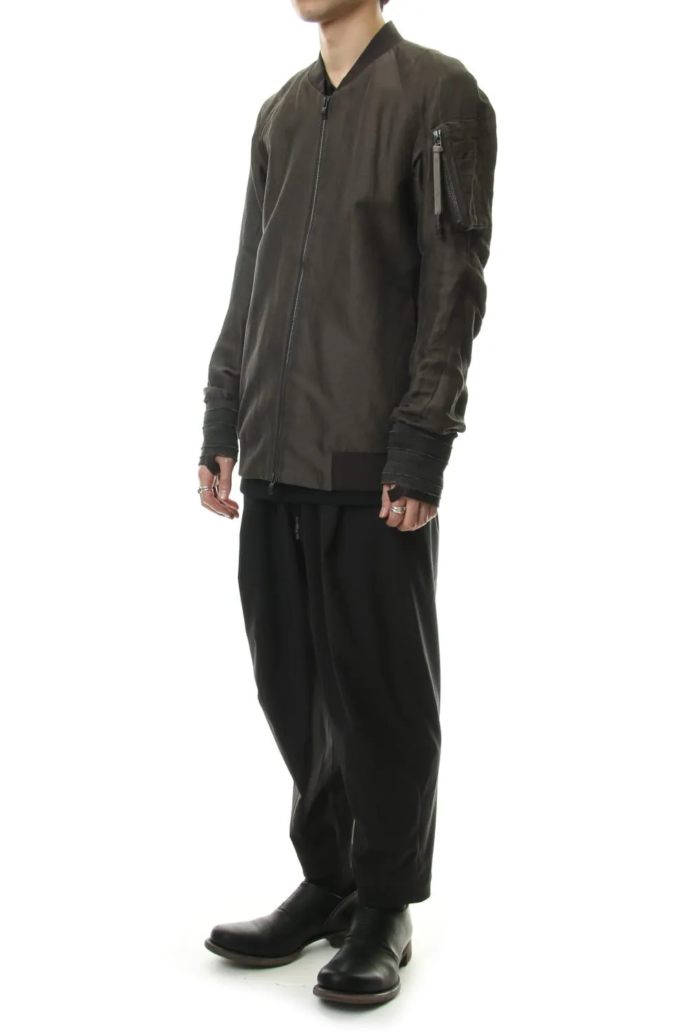 Cropped Pants 4way Stretch Virgin Wool