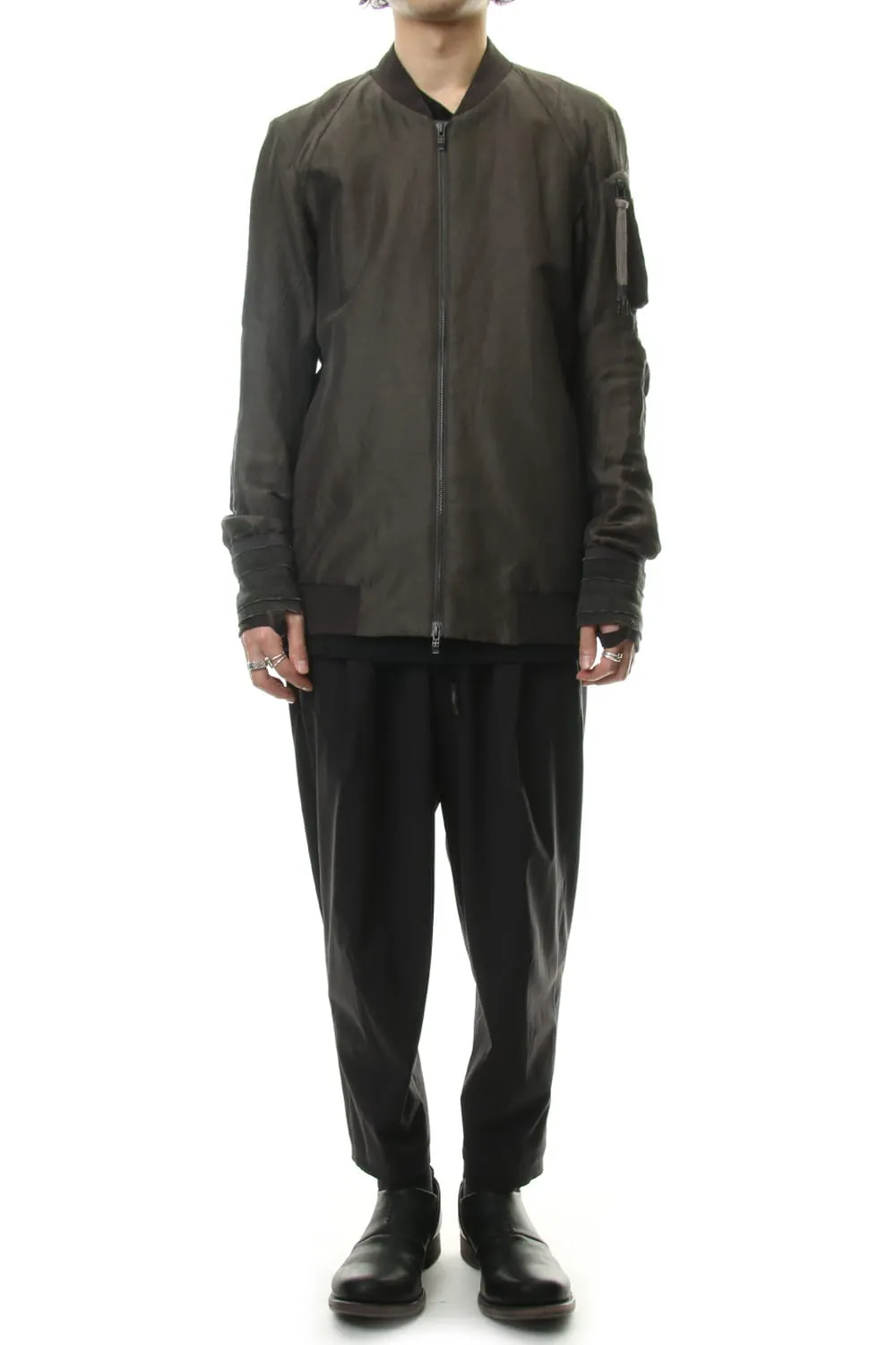 Cropped Pants 4way Stretch Virgin Wool