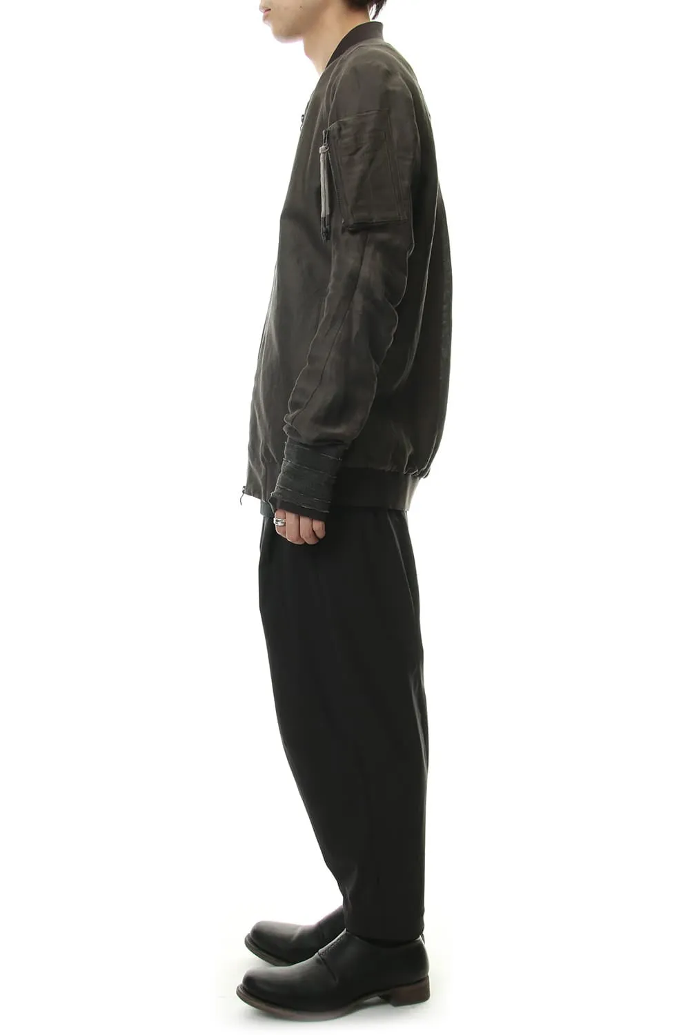 Cropped Pants 4way Stretch Virgin Wool