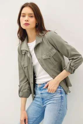 Cropped Utility Jacket - Spruce