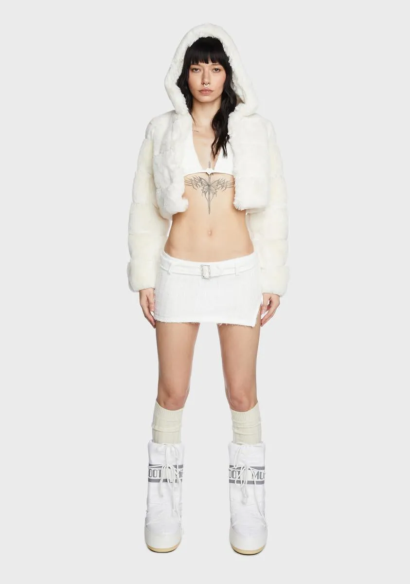 Diamond Dust Faux Fur Jacket