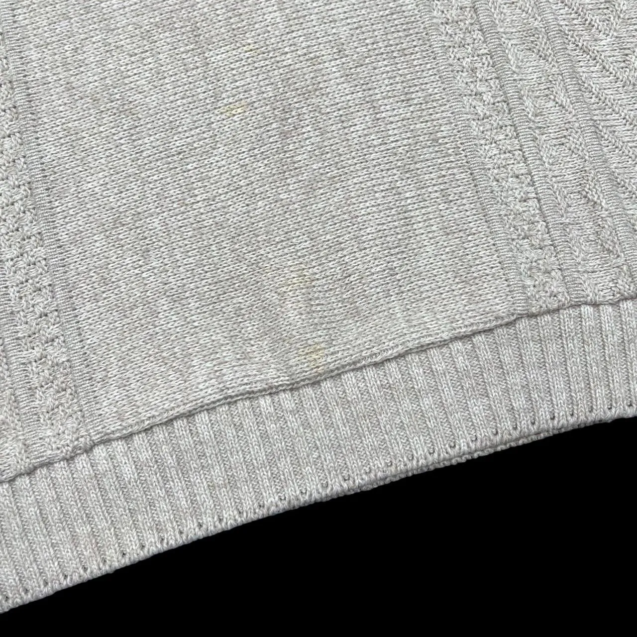 Early 00’s BHS Grandad Patterned V-Neck Knit Sweater Jumper