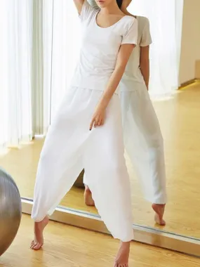 Elegant Light Gauze Yoga Set(Top&Pants)