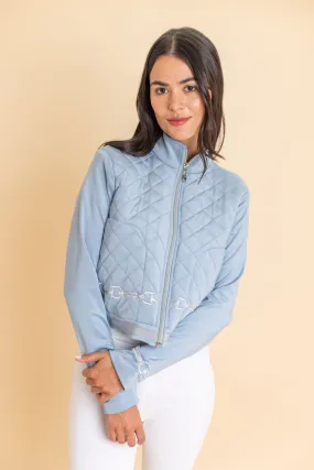 Ember Embroidered Cropped Zip Jacket