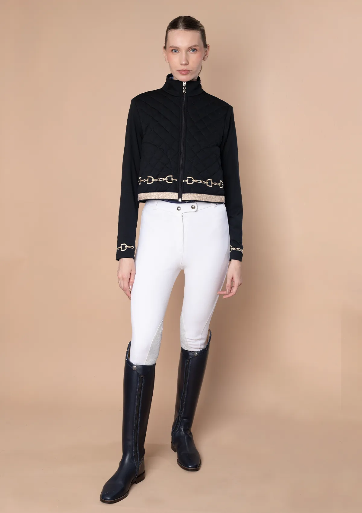 Ember Embroidered Cropped Zip Jacket