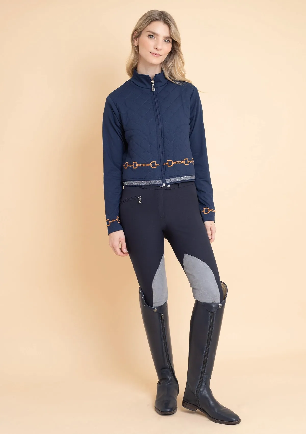 Ember Embroidered Cropped Zip Jacket