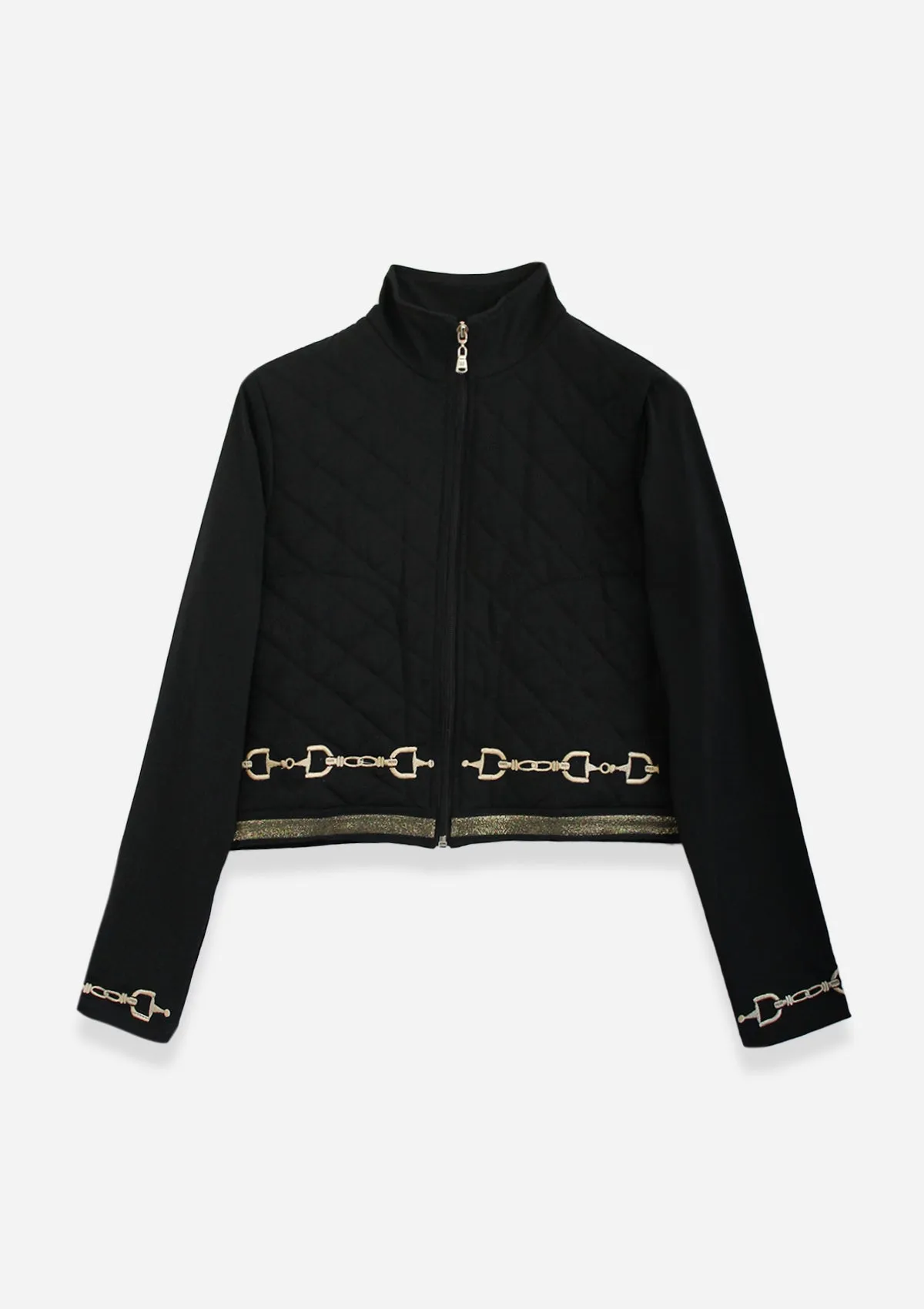 Ember Embroidered Cropped Zip Jacket