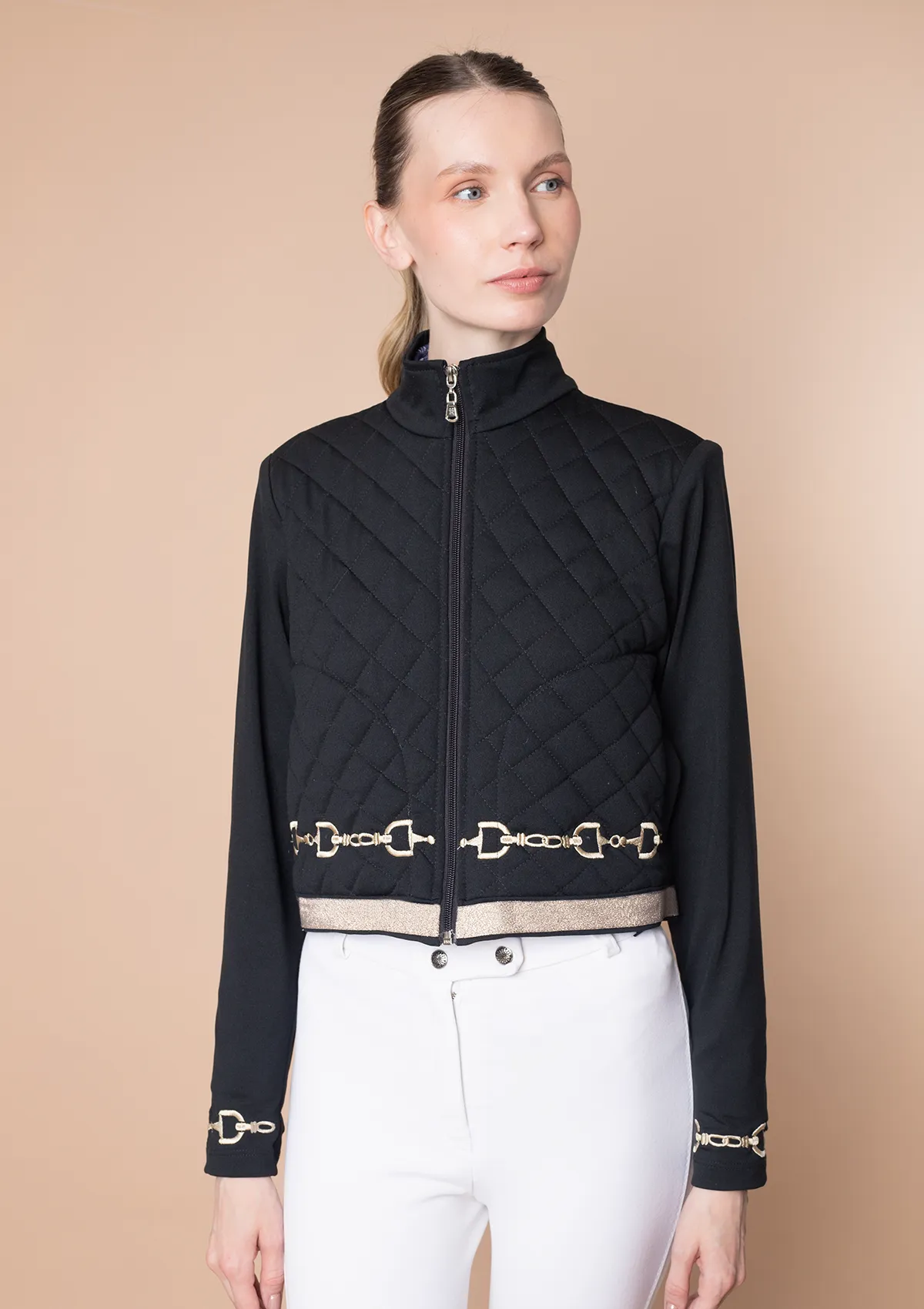 Ember Embroidered Cropped Zip Jacket