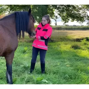 Equisafety Inverno Childs Reflective Hi Viz Riding Jacket - Pink