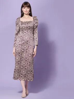 Flawless Women Printed Maxi Medium Slit Dress | CICELY