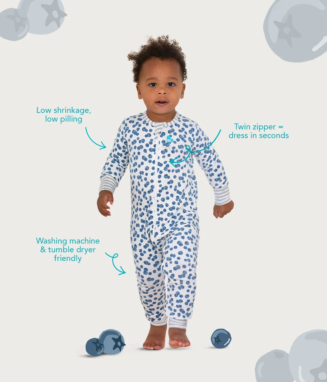 Footless Romper Cotton Beige Snow Party