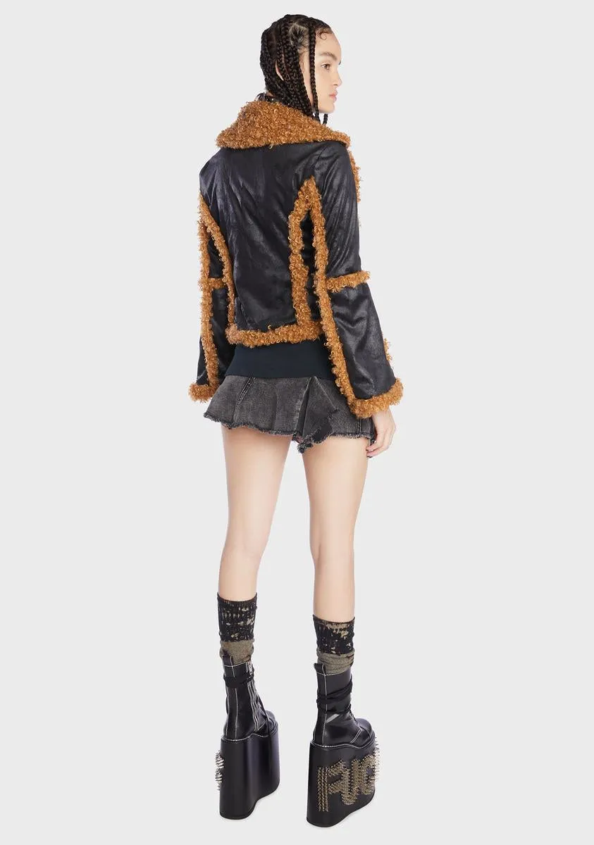 Fuzzed Out Faux Fur Jacket