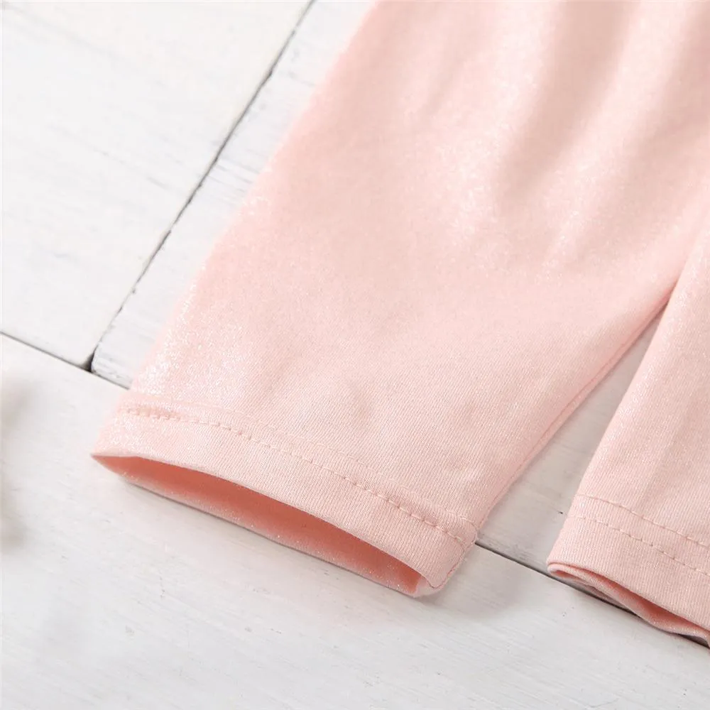 Girls Solid Long Sleeve Turtleneck Top & PU Skirt Kids Wholesale Clothing
