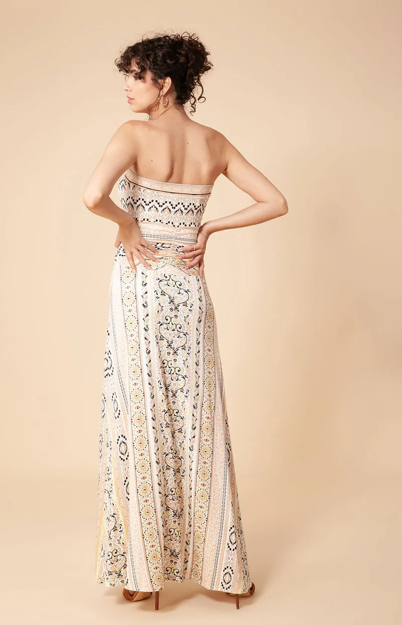 Hannah Jersey Maxi Dress Beige - Hale Bob