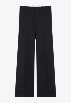 High-Waist Wool Tailored Pants