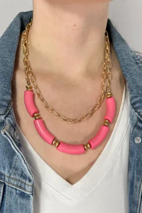 Holly Necklace - Pink