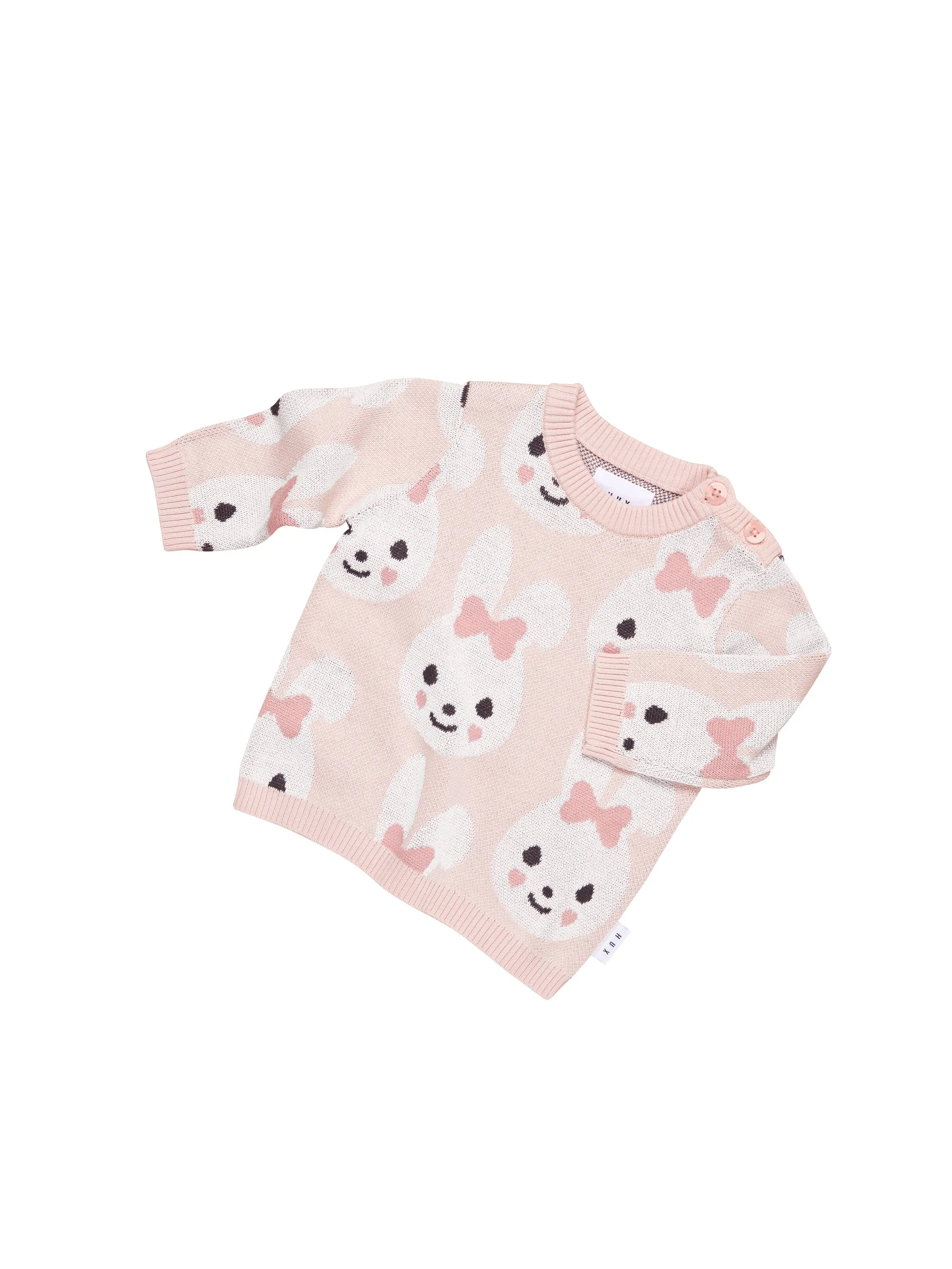 Huxbaby Rose Bunny Knit Jumper